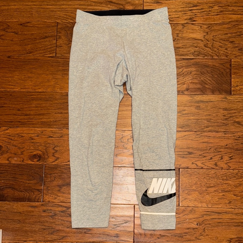 Nike Light Gray Leggings with Logo